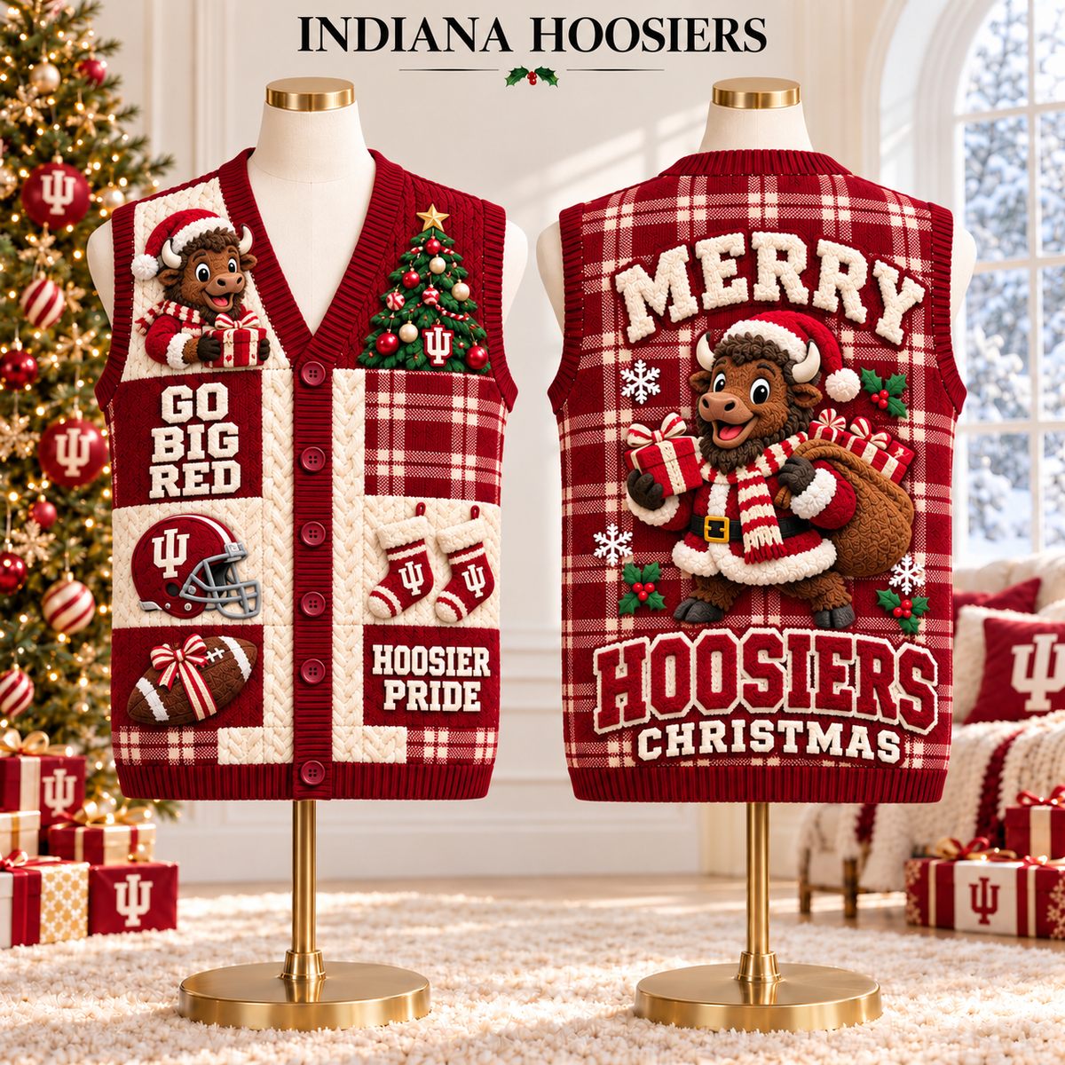 IDH Premium Christmas Cardigan Vest TMH