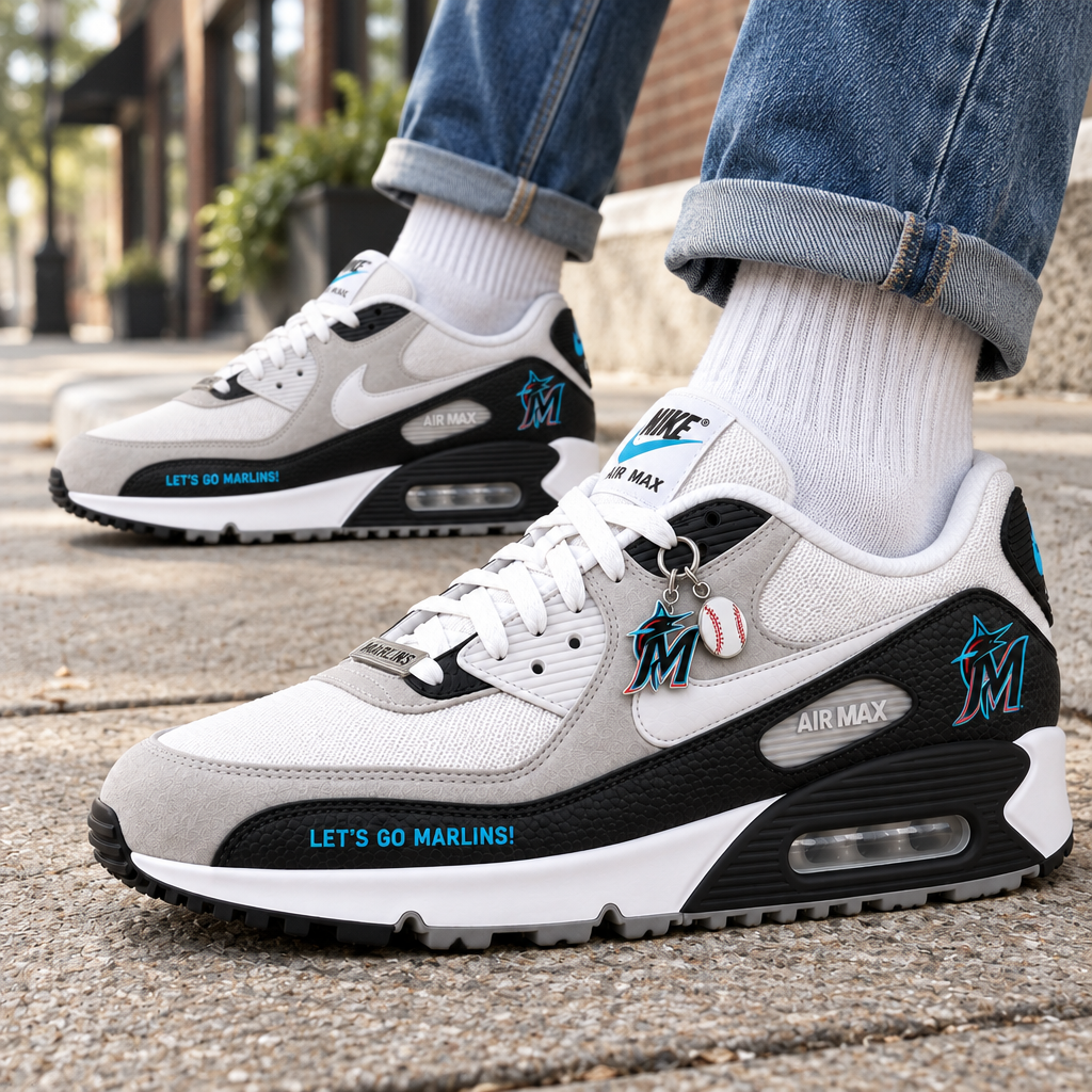 Miami Marlins Premium Low-Top Sneakers