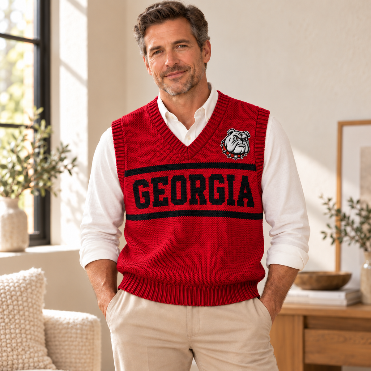 GGBD Premium V-Neck Knit Sweater Vest PNPA