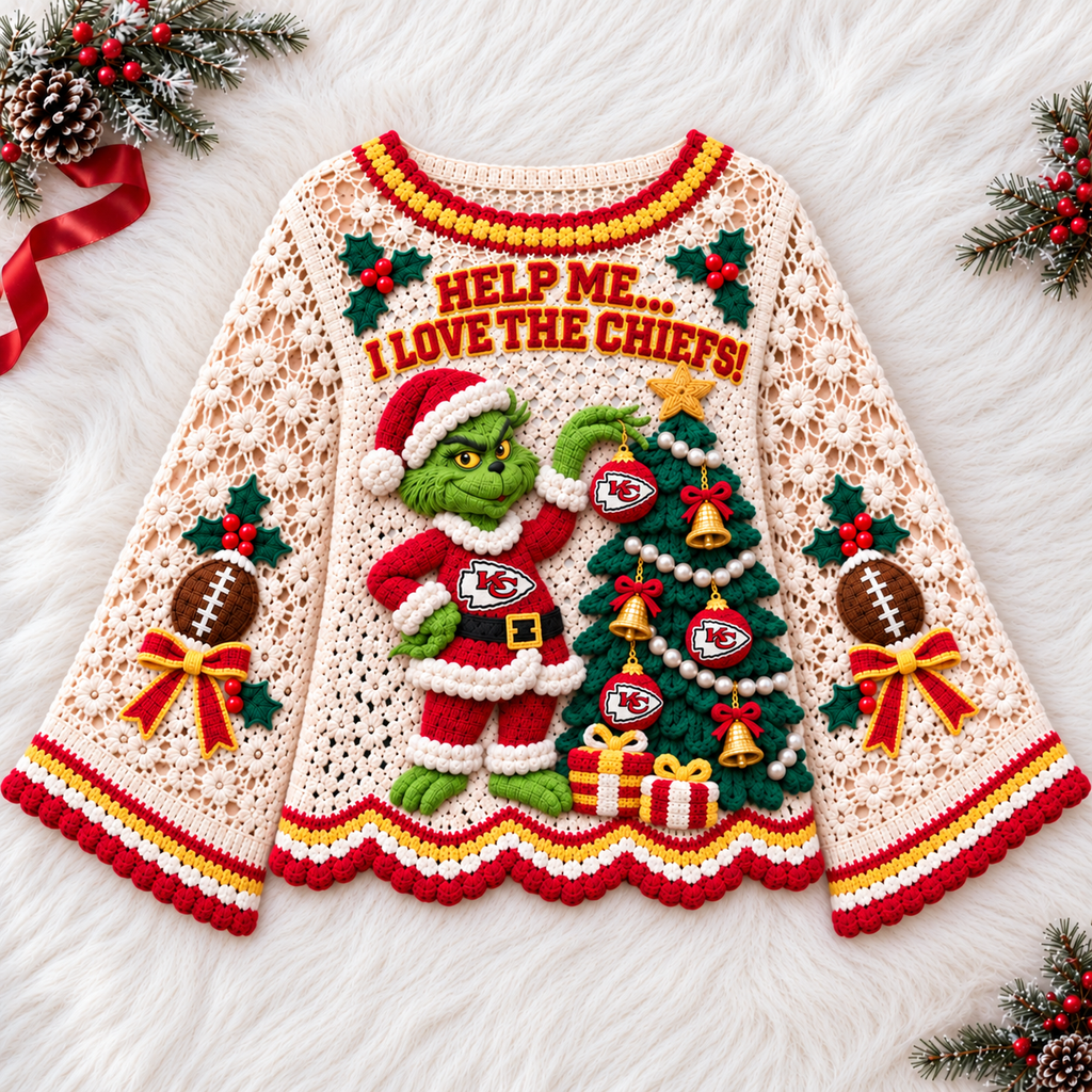 KCC Women’s Premium Christmas Bell-Sleeve Sweater TMH