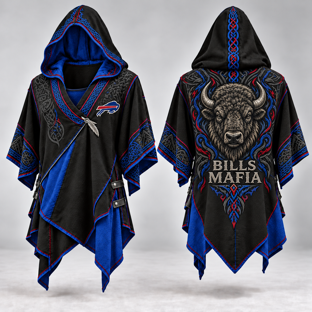 BFBL Gothic Viking Hooded Poncho PNPA