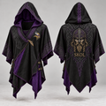 MNVK Gothic Viking Hooded Poncho PNPA