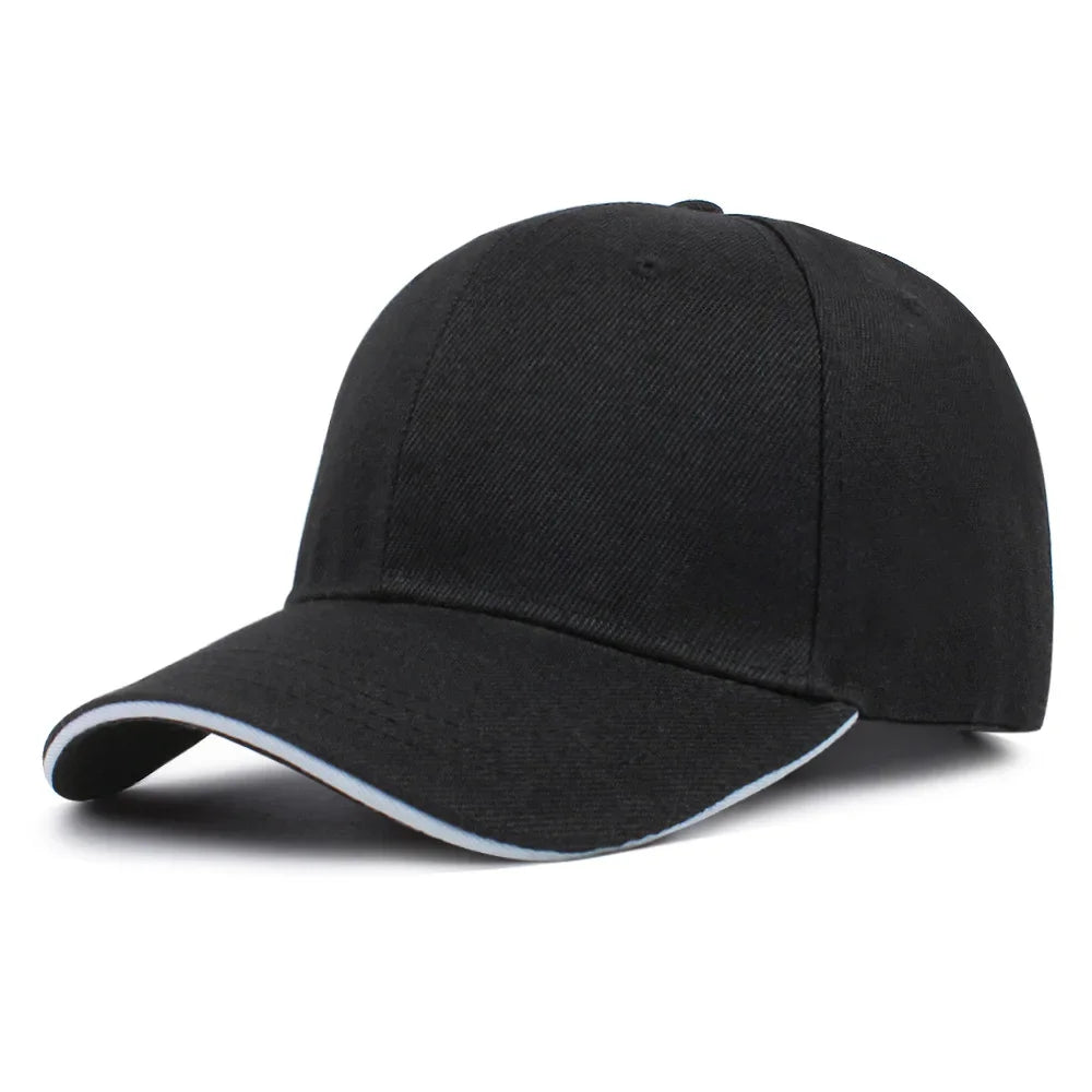 Customized Printed Logo Sandwich Polyester Cotton Baseball Cap Sun Protection Hat Casual And Versatile Suitable Men And Women