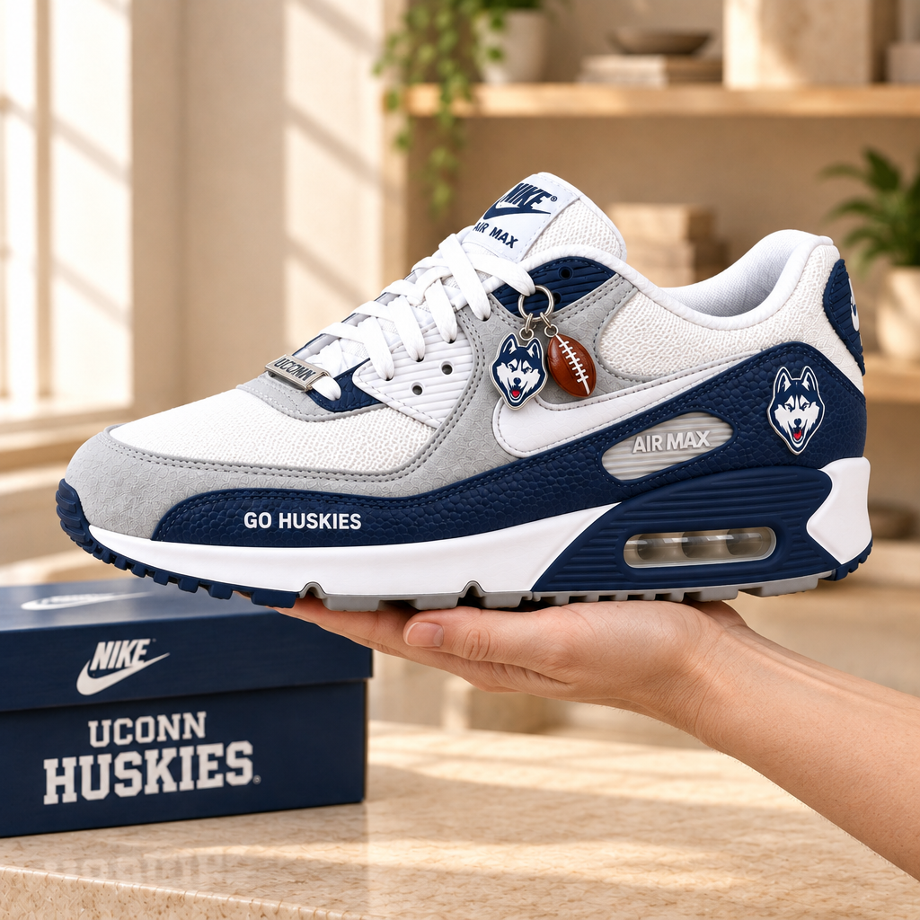 UCONN Huskies Premium Low-Top Sneakers
