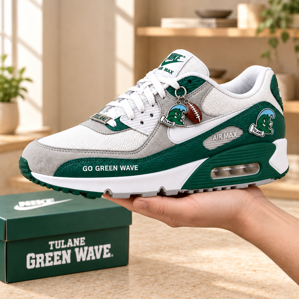 Tulane Green Wave Premium Low-Top Sneakers